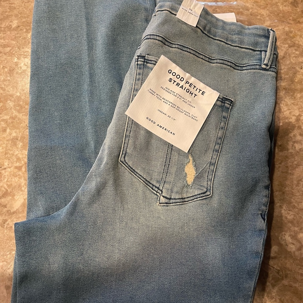 Good American Men's Light Blue Straight Jeans